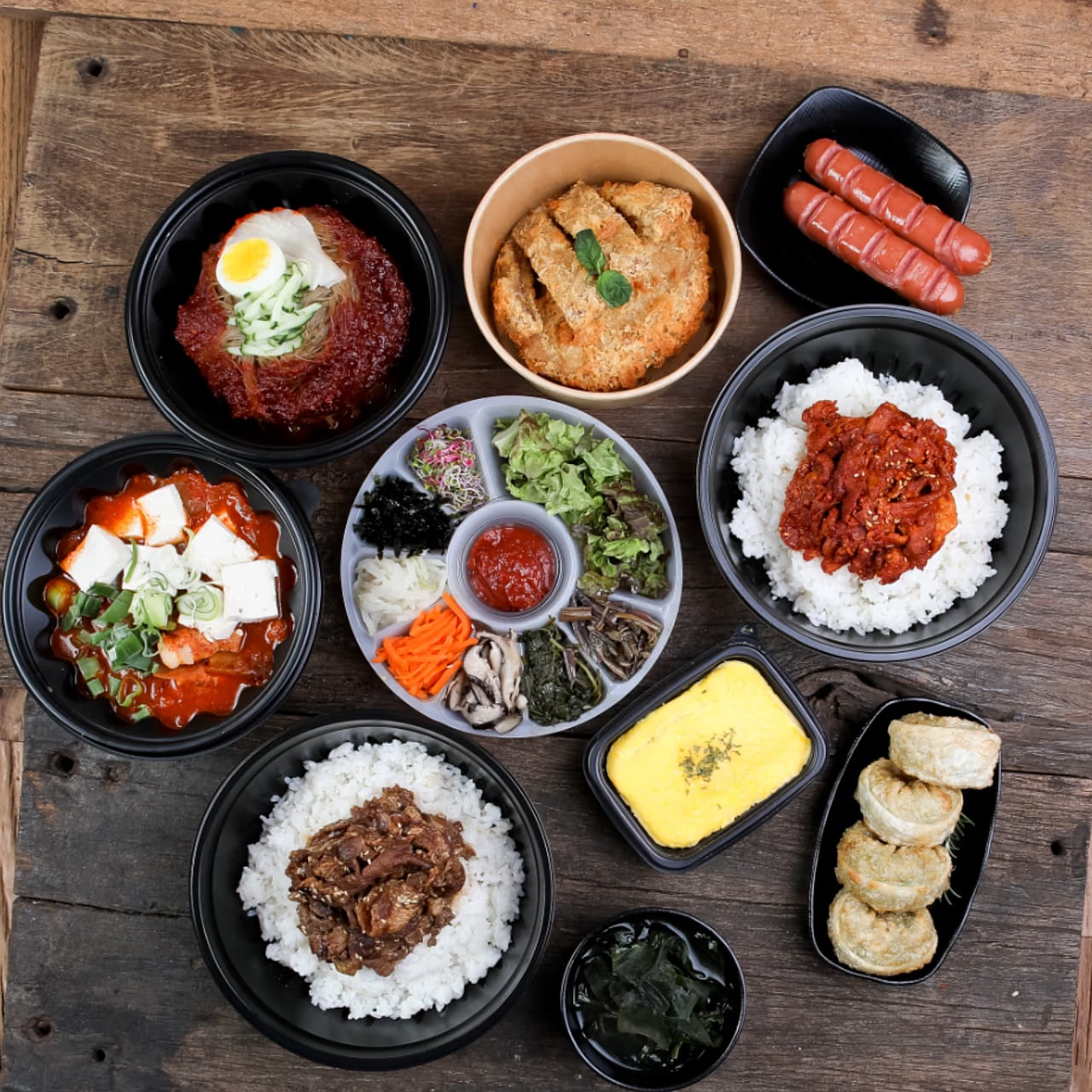 일반 비빔밥 사선 컷 - 볼륨감 표현