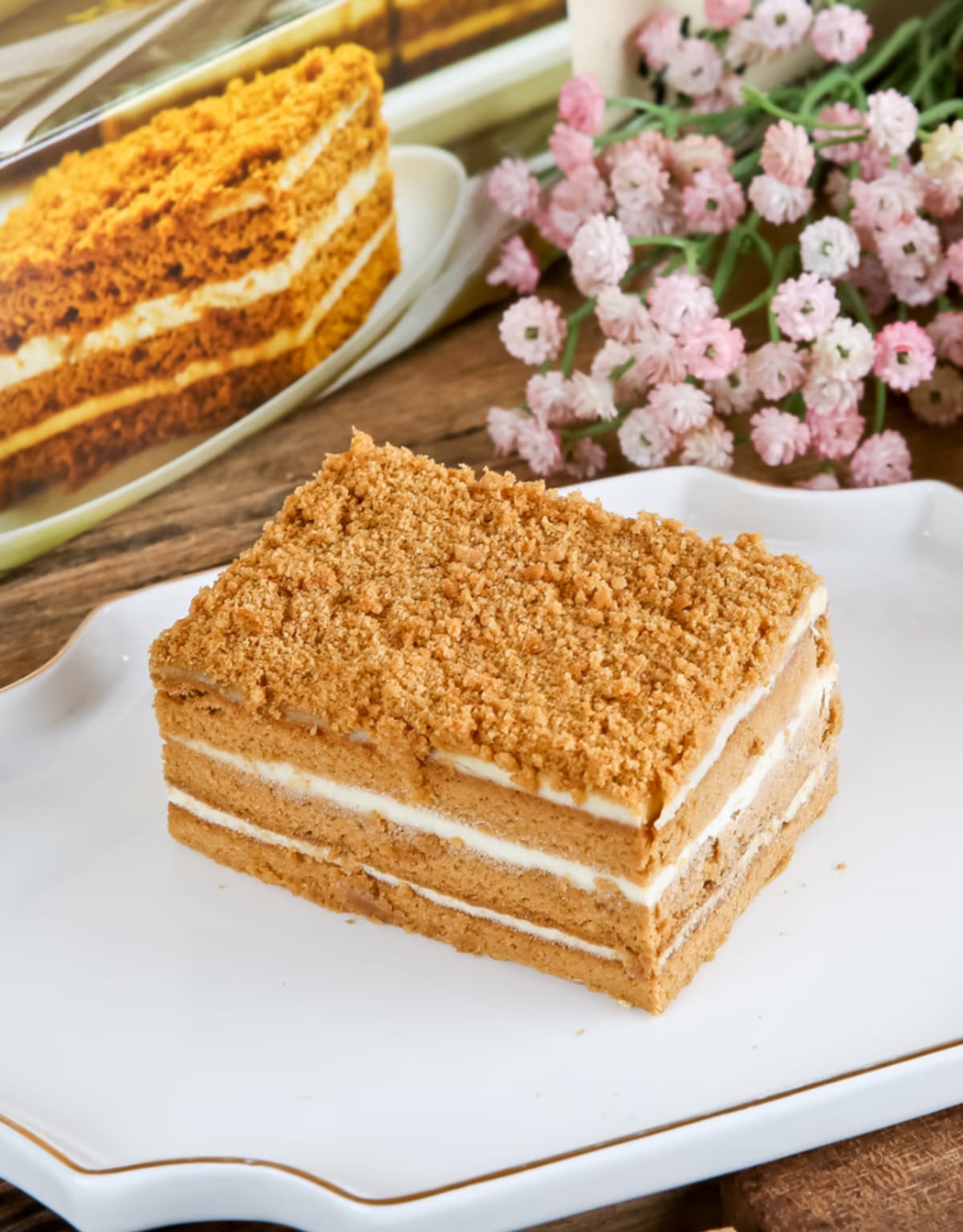 케이크 디테일 촬영 — 단면과 질감