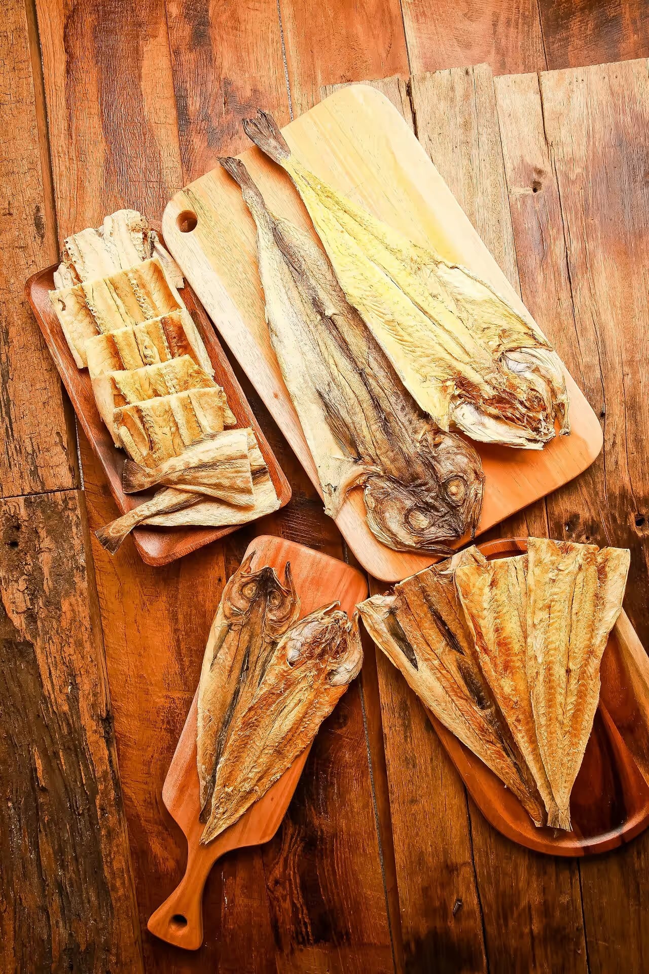 건어물 시리즈 황태포 라인업 컷 - 제품군 통일 톤