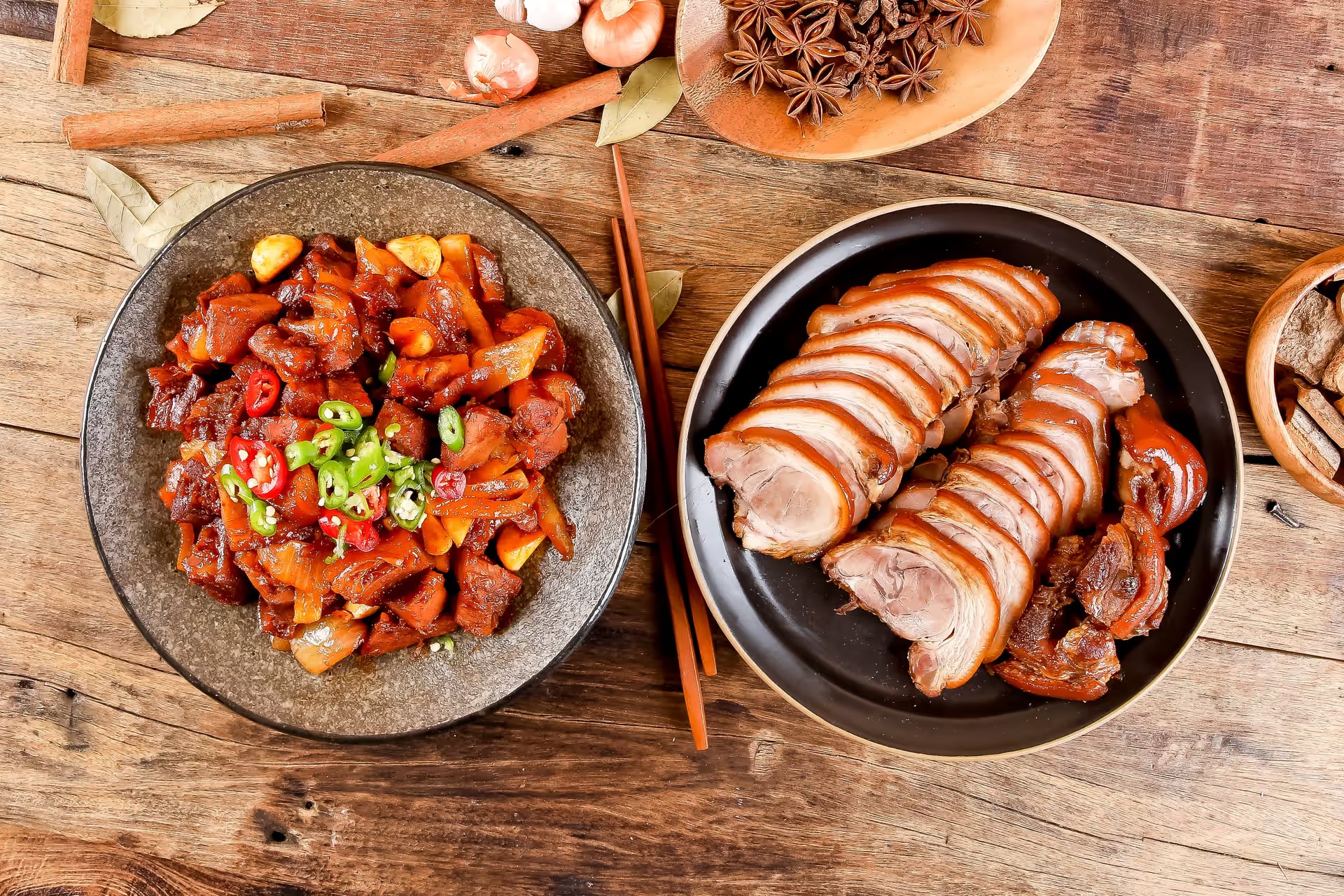 족발 리프트 컷 - 결 탄력 강조