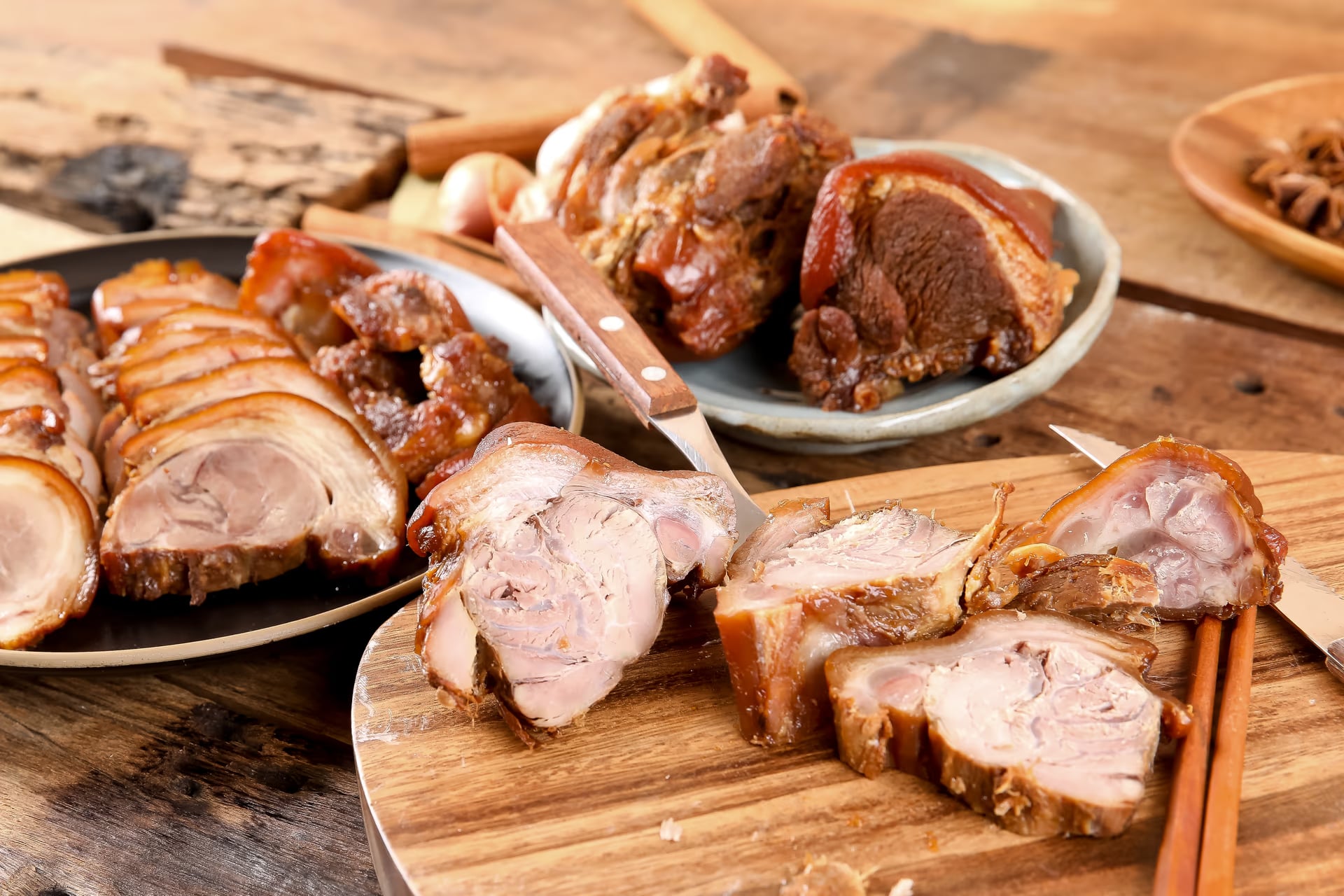 족발 라인업 컷 - 단품·세트 비교 배열