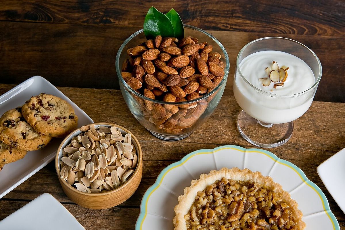 아몬드·슬라이스아몬드·타르트 클로즈업