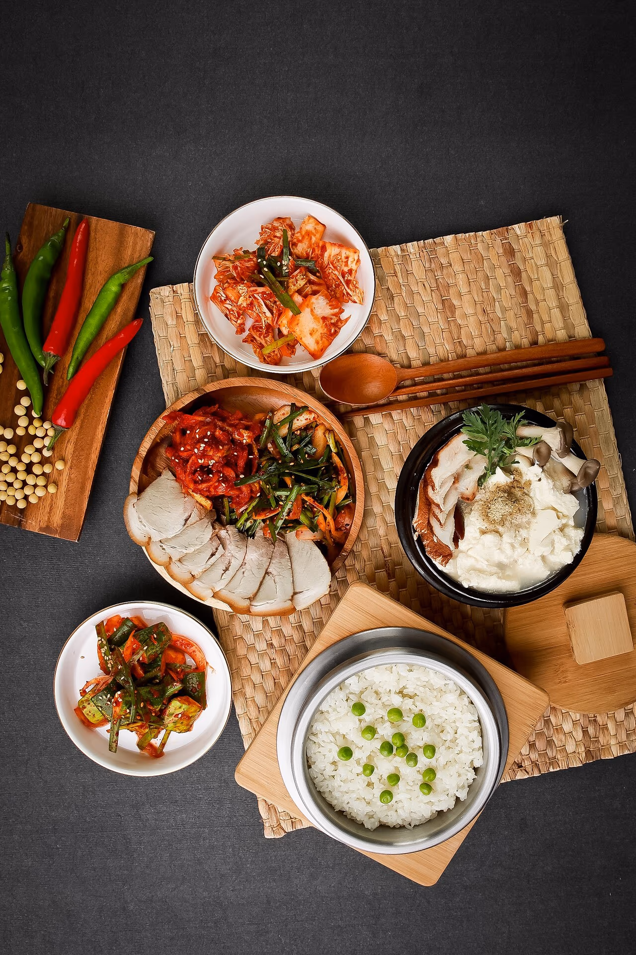 순두부 음식사진 촬영 포트폴리오 - 순두부전문점 보쌈·제육·두부튀김·두부전골 3건 사례